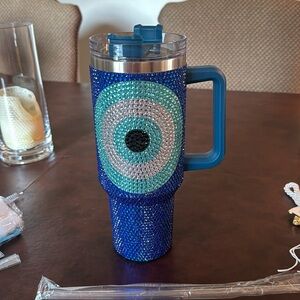 evil eye crystal tumbler